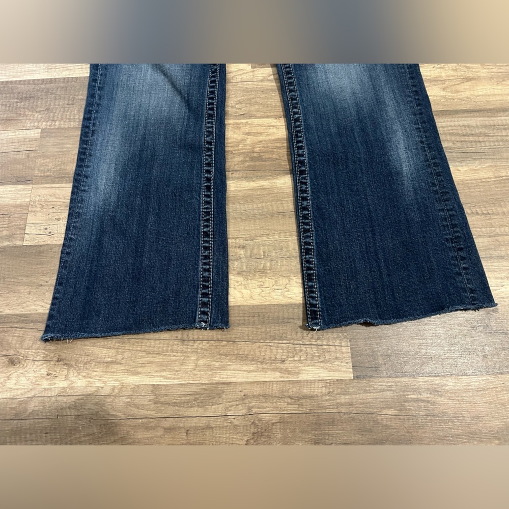 Vigoss The Dallas Slim Boot Woman’s Dark Wash Sturdy Western Bling Jeans 16 - Picture 9 of 16